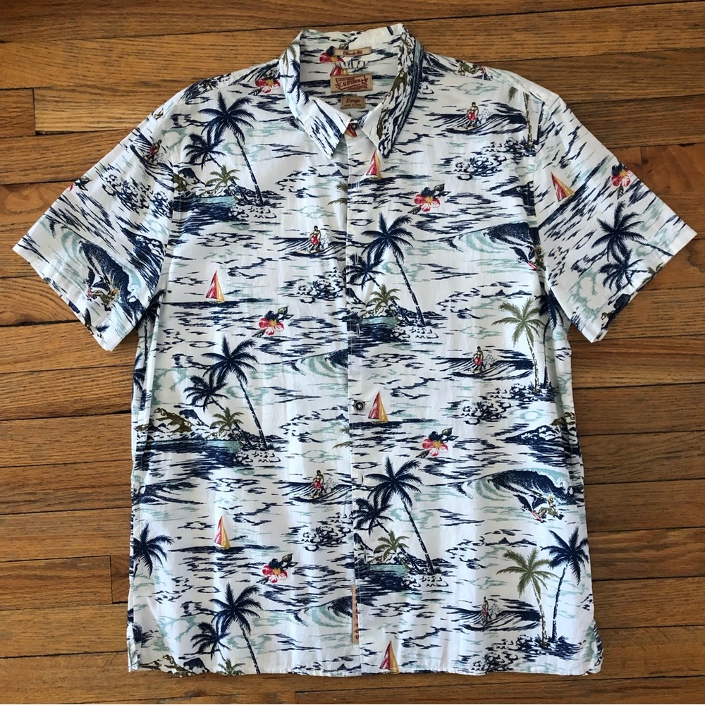 Lucky Brand Hawaiian Shirt Size Large
